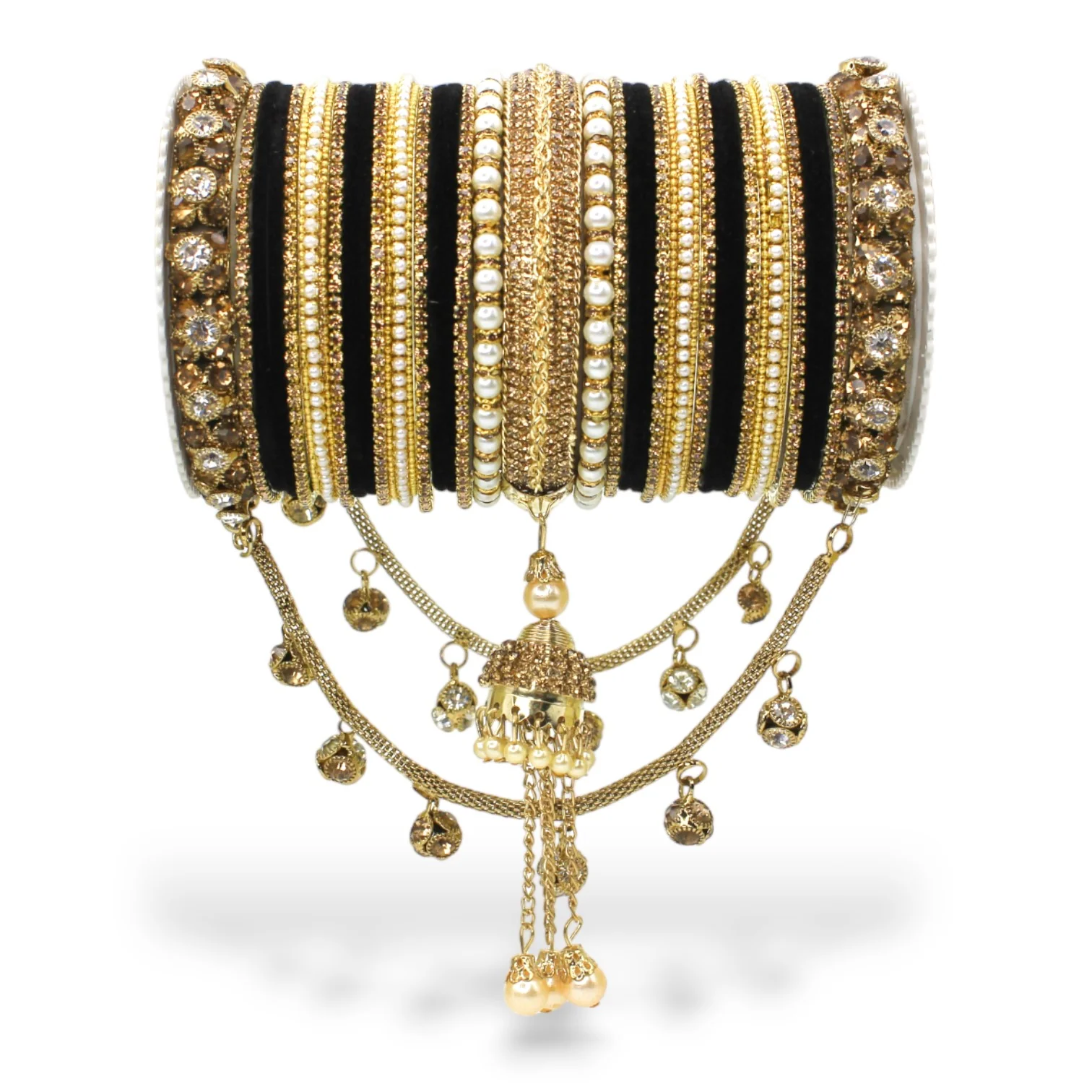 Bridal Jhoola Style Bangle set for two hands by Leshya - Image 4