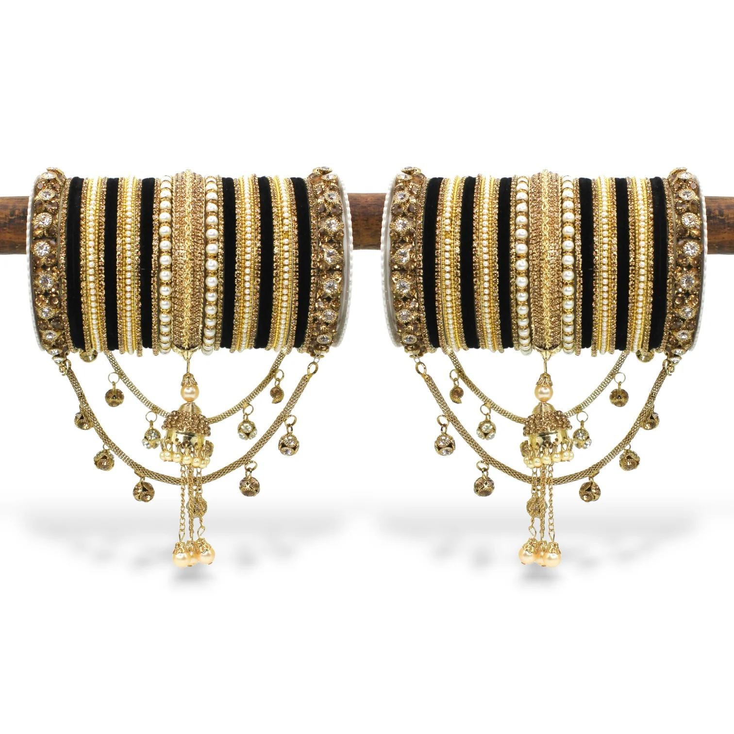 Bridal Jhoola Style Bangle set for two hands by Leshya - Image 5
