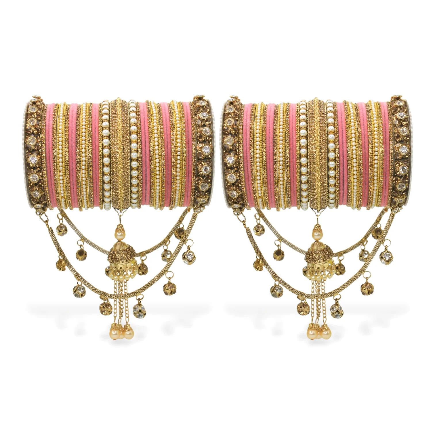 Bridal Jhoola Style Bangle set for two hands by Leshya - Image 7