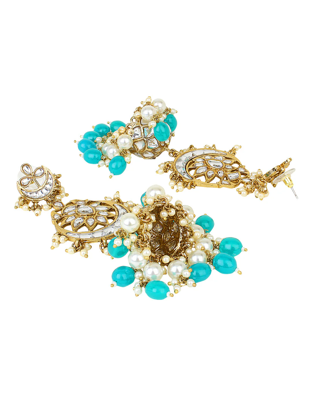 Bridal Jhumki Earring with kundan work by Leshya - Image 8