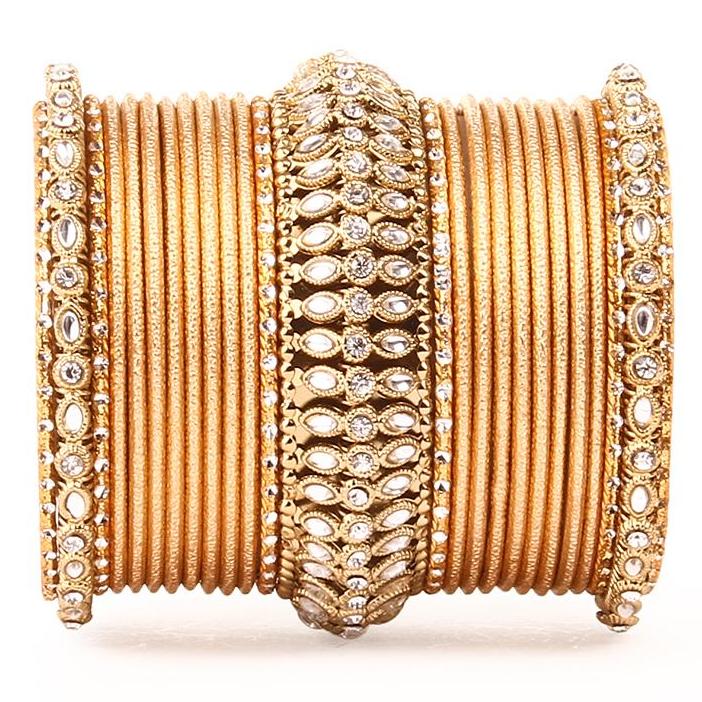 Set of 2 Bridal Kundan Bangle Set - Image 10
