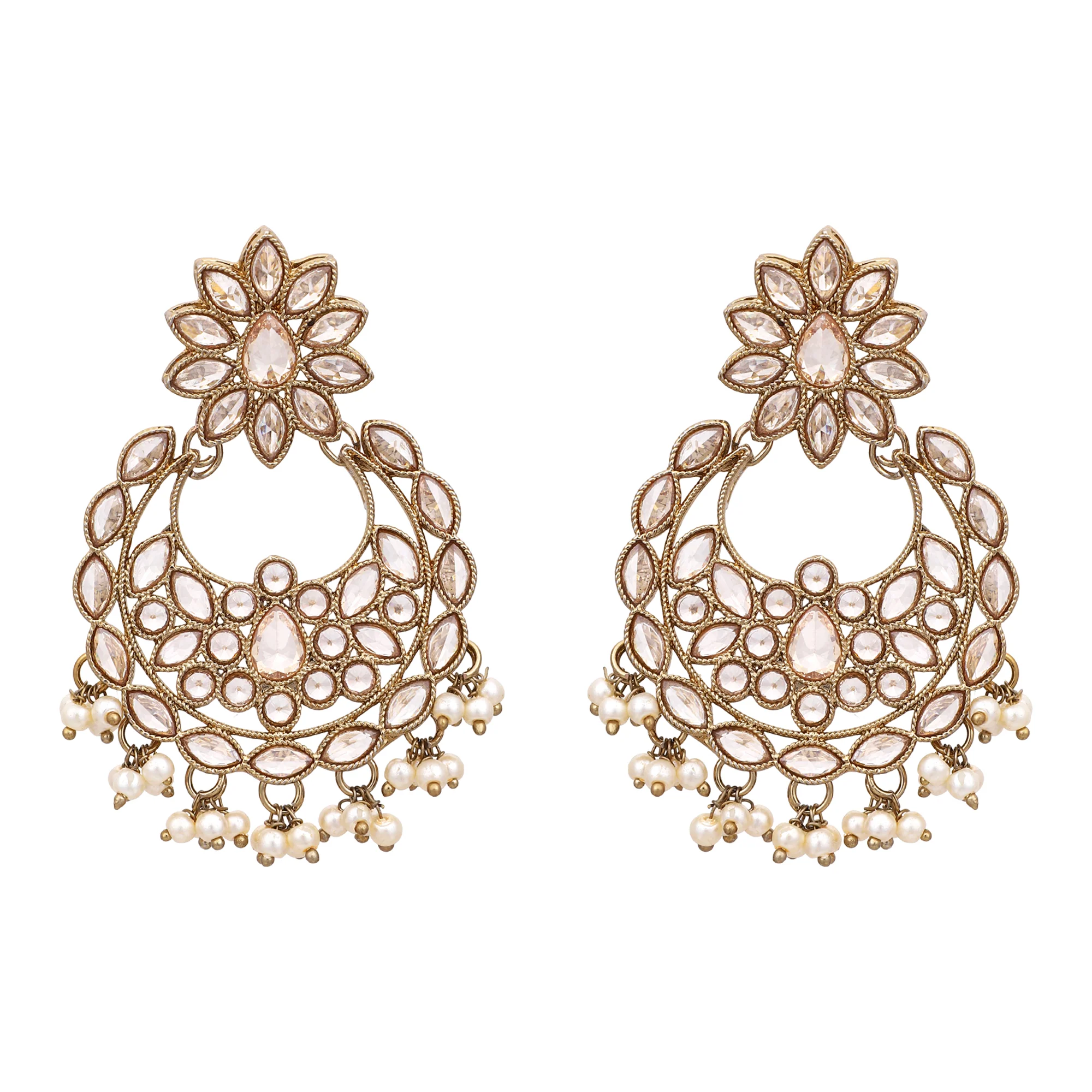Bridal Kundan Choker Jewellery Set with Earring - Image 2