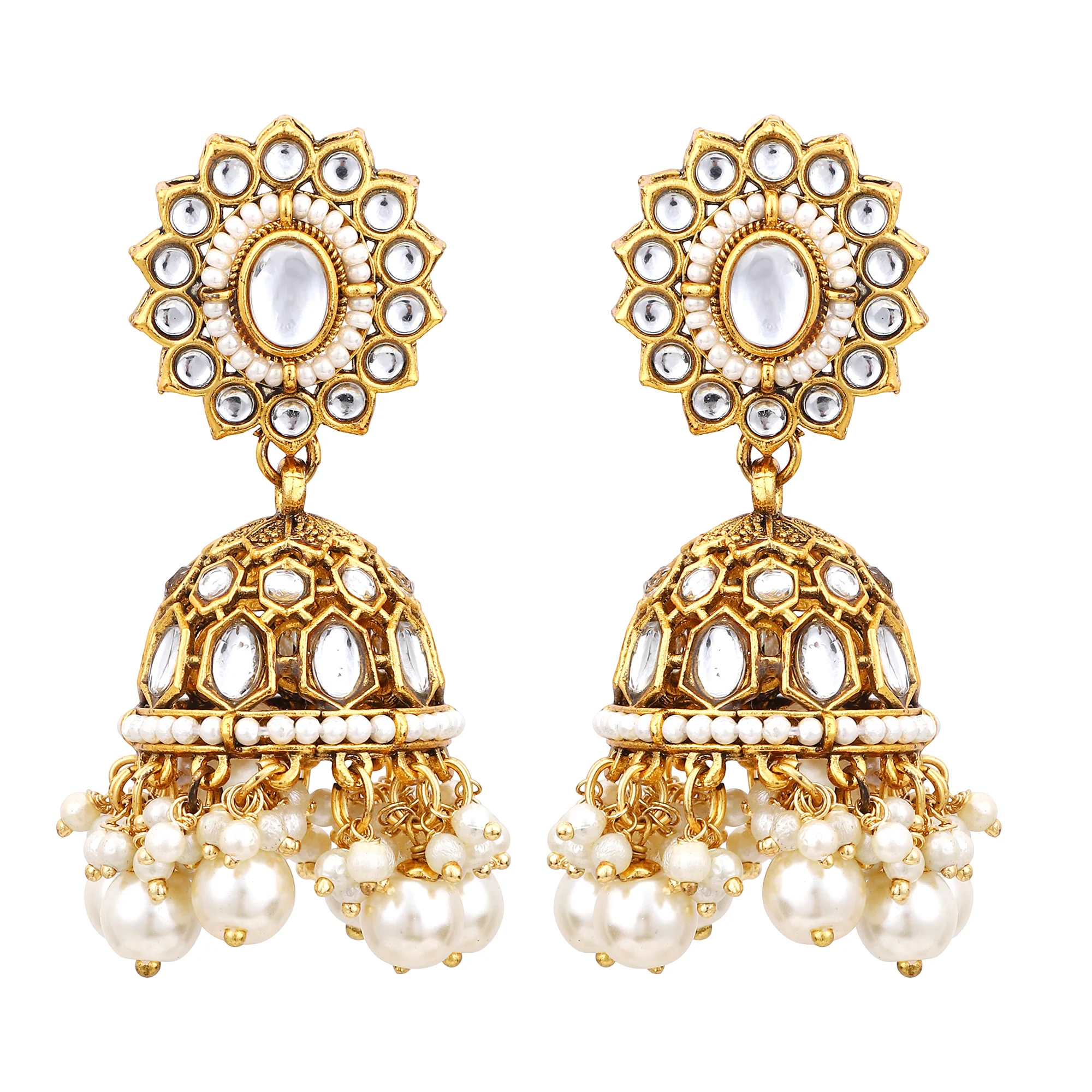 Bridal Kundan Jewellery Set with Earring by Leshya - Image 2