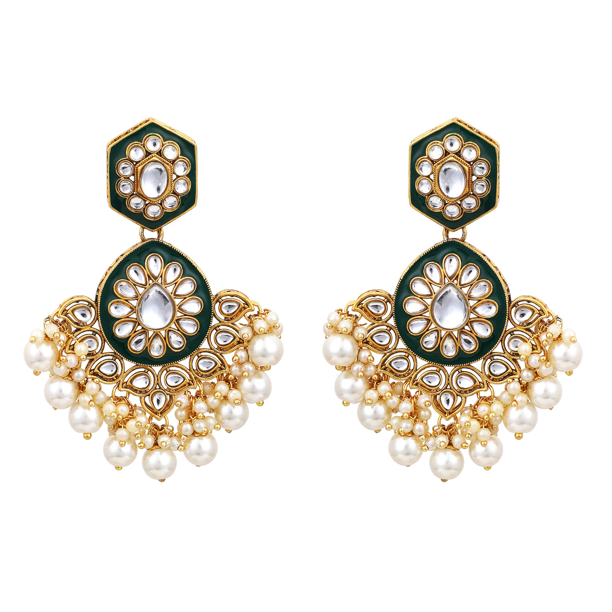 Bridal Kundan Jewellery Set with Earring by Leshya - Image 2