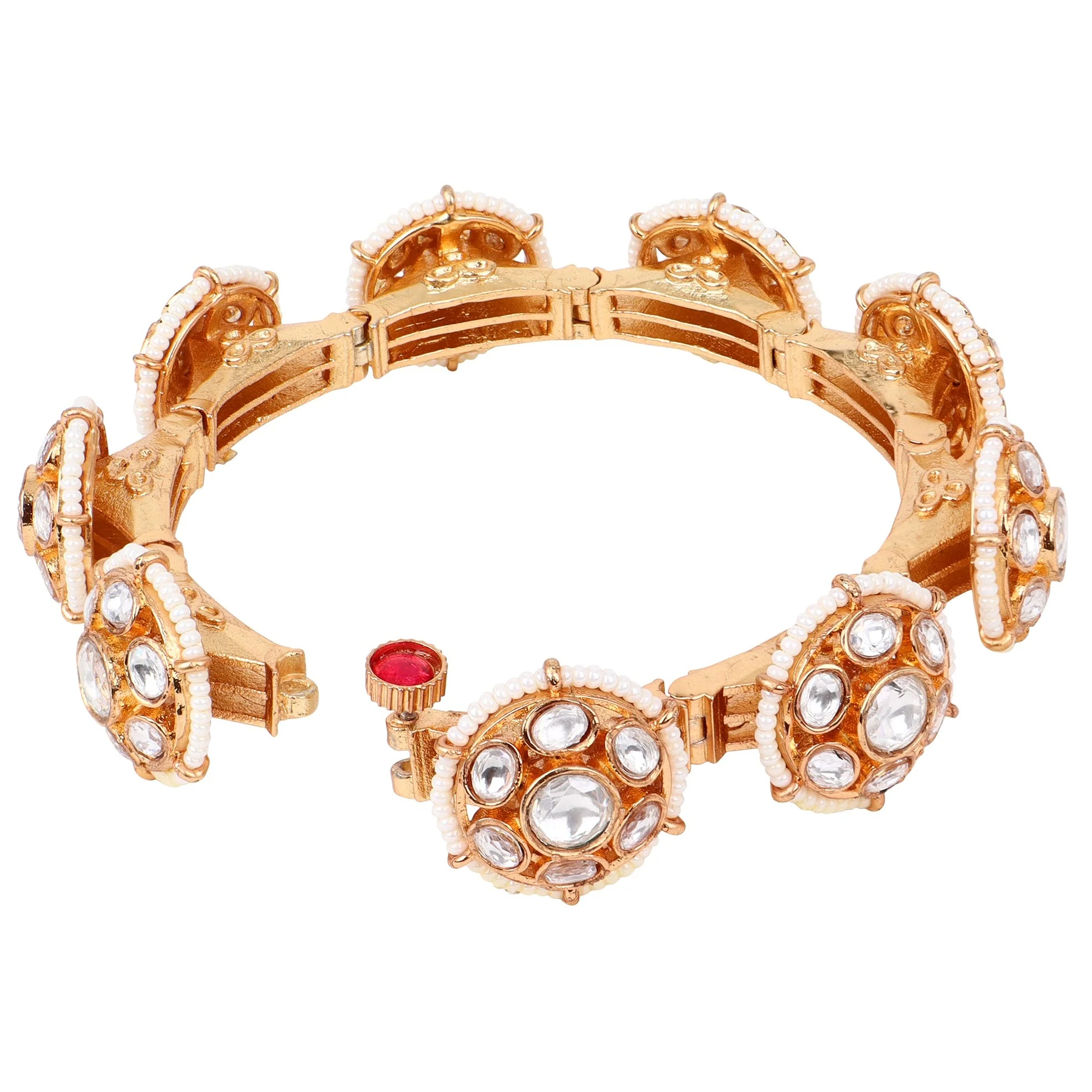 Bridal Kundan Stone chain bracelet - Image 3
