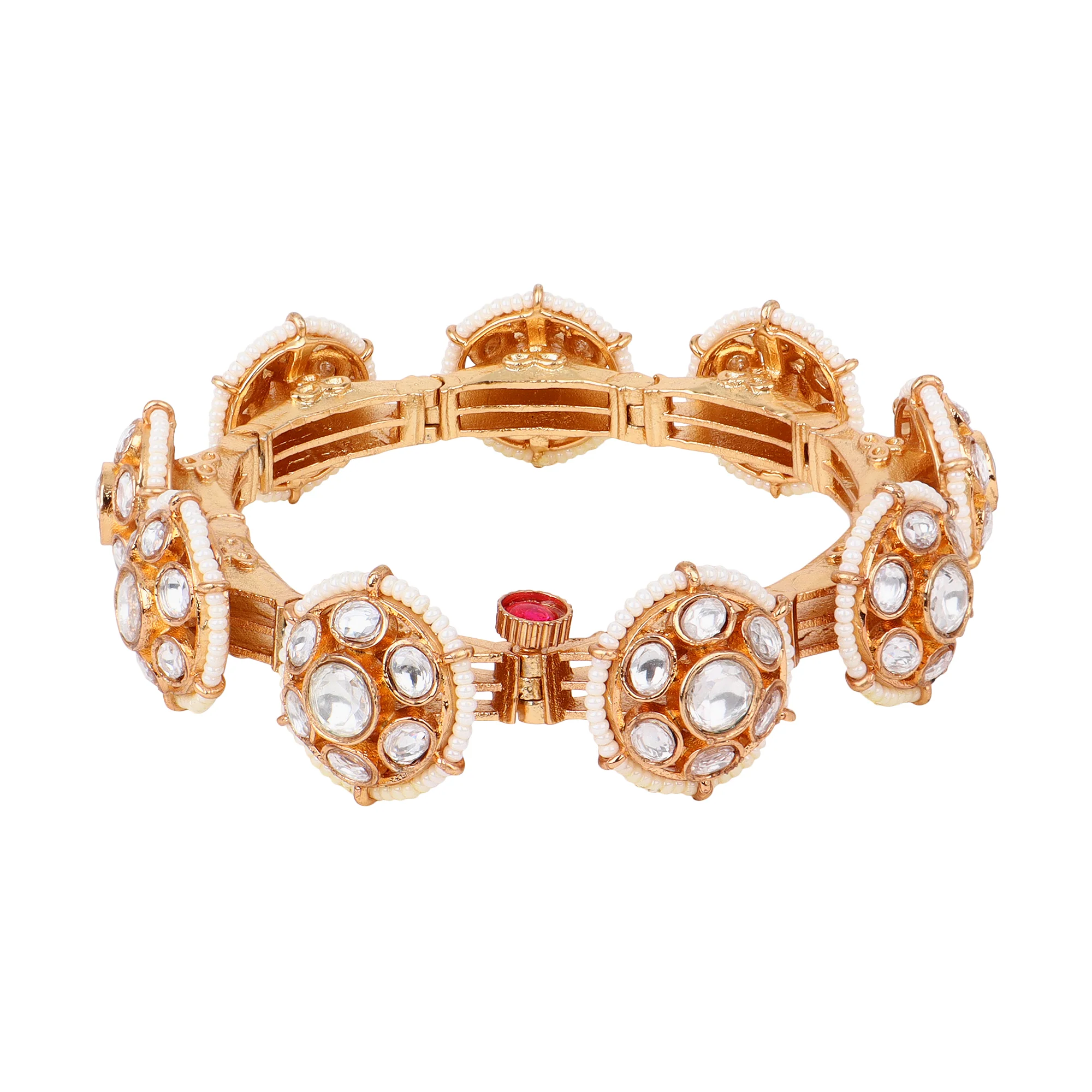 Bridal Kundan Stone chain bracelet - Image 6