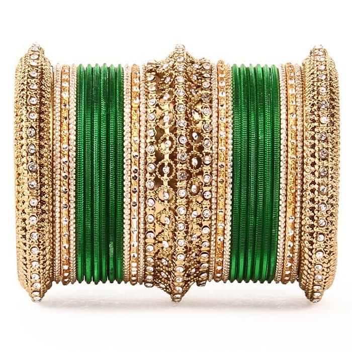 Set of 2 Bridal Neon Textured Bangle Set - Image 3
