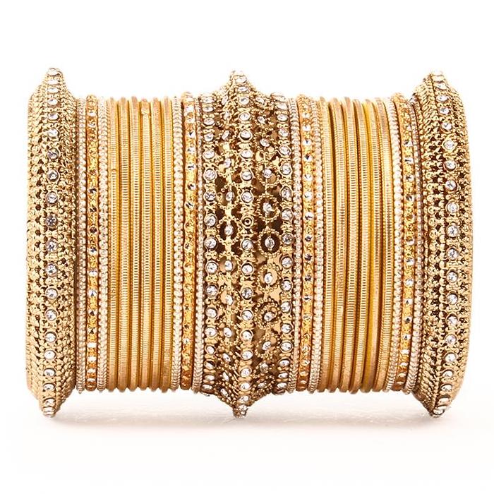 Set of 2 Bridal Neon Textured Bangle Set - Image 5