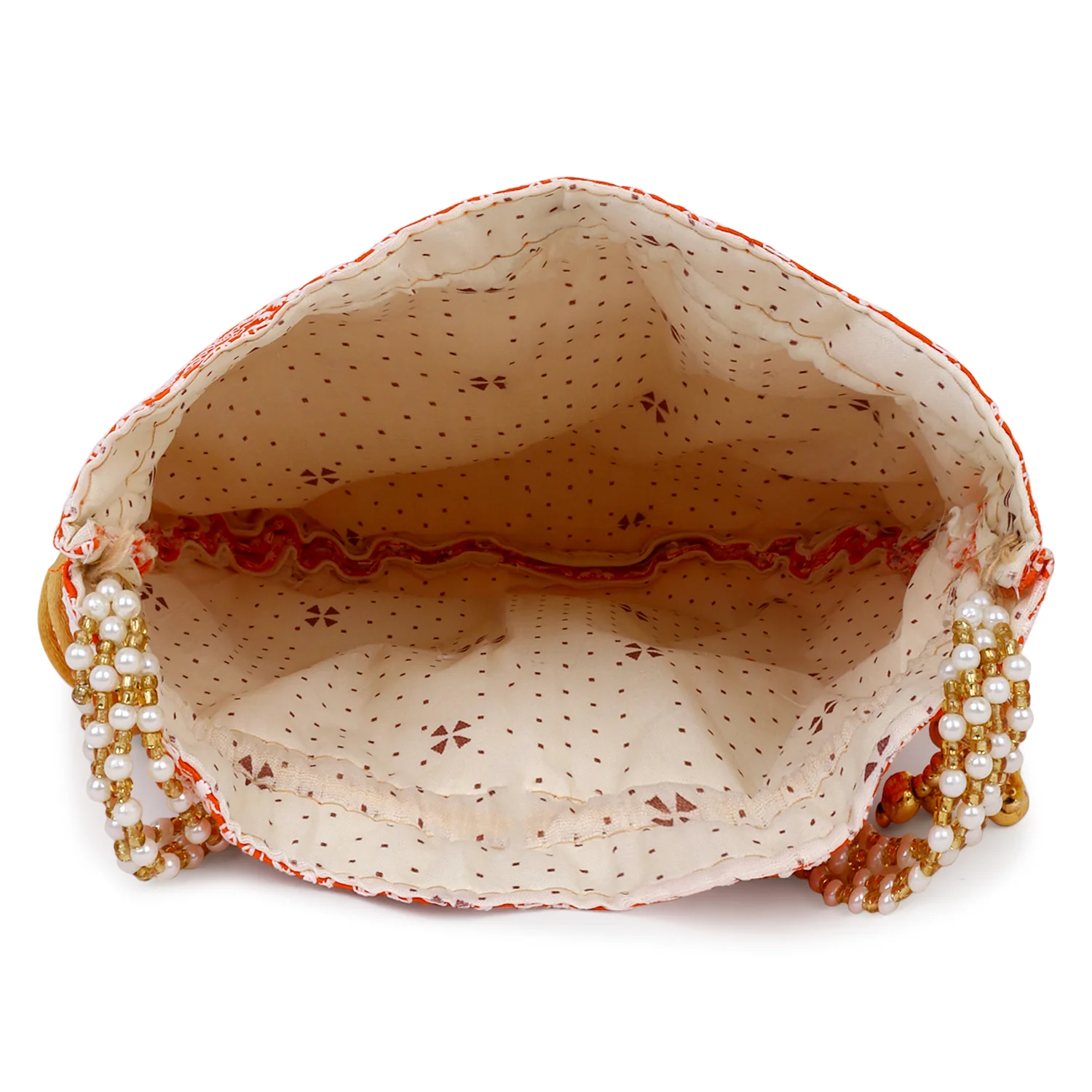 Embroided Potli with Running Beaded Pattern - Image 6