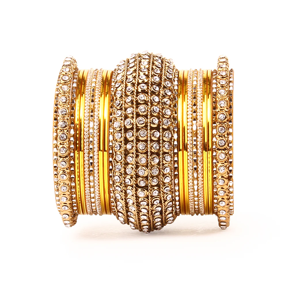 Set of 2 Colored Chakri Shining Bangle Set - Image 18