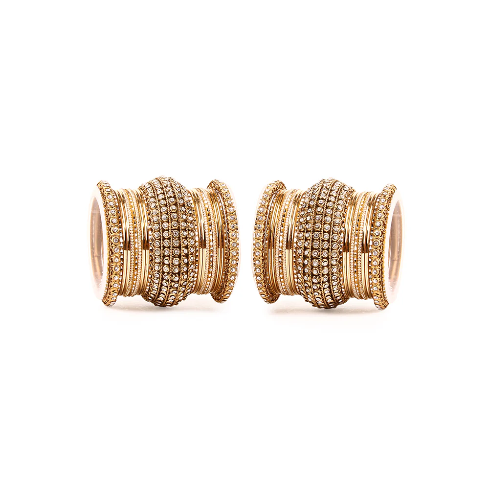 Set of 2 Colored Chakri Shining Bangle Set - Image 5