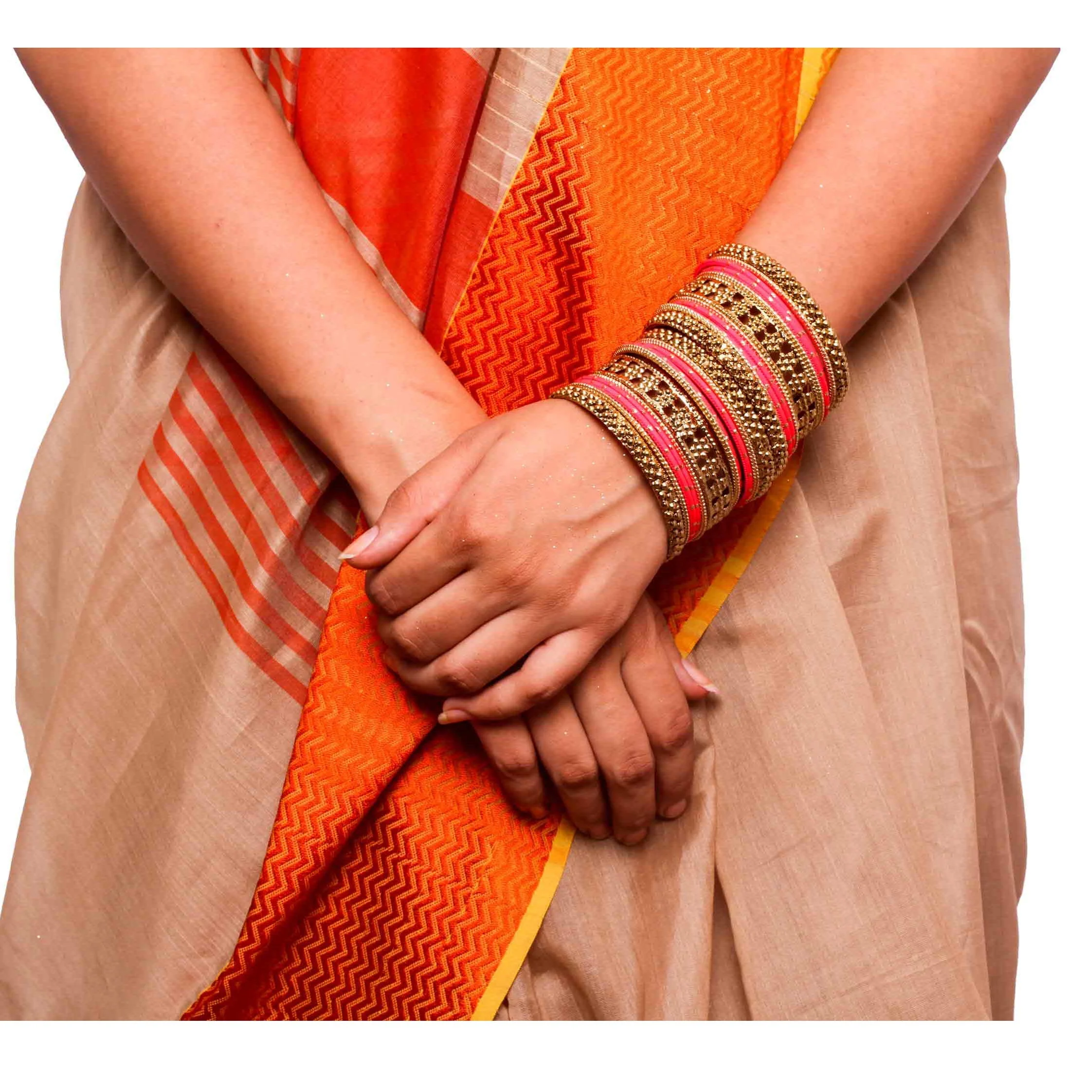 Colored Daily Wear Bangle Set With Flower Jaali Work - Image 5