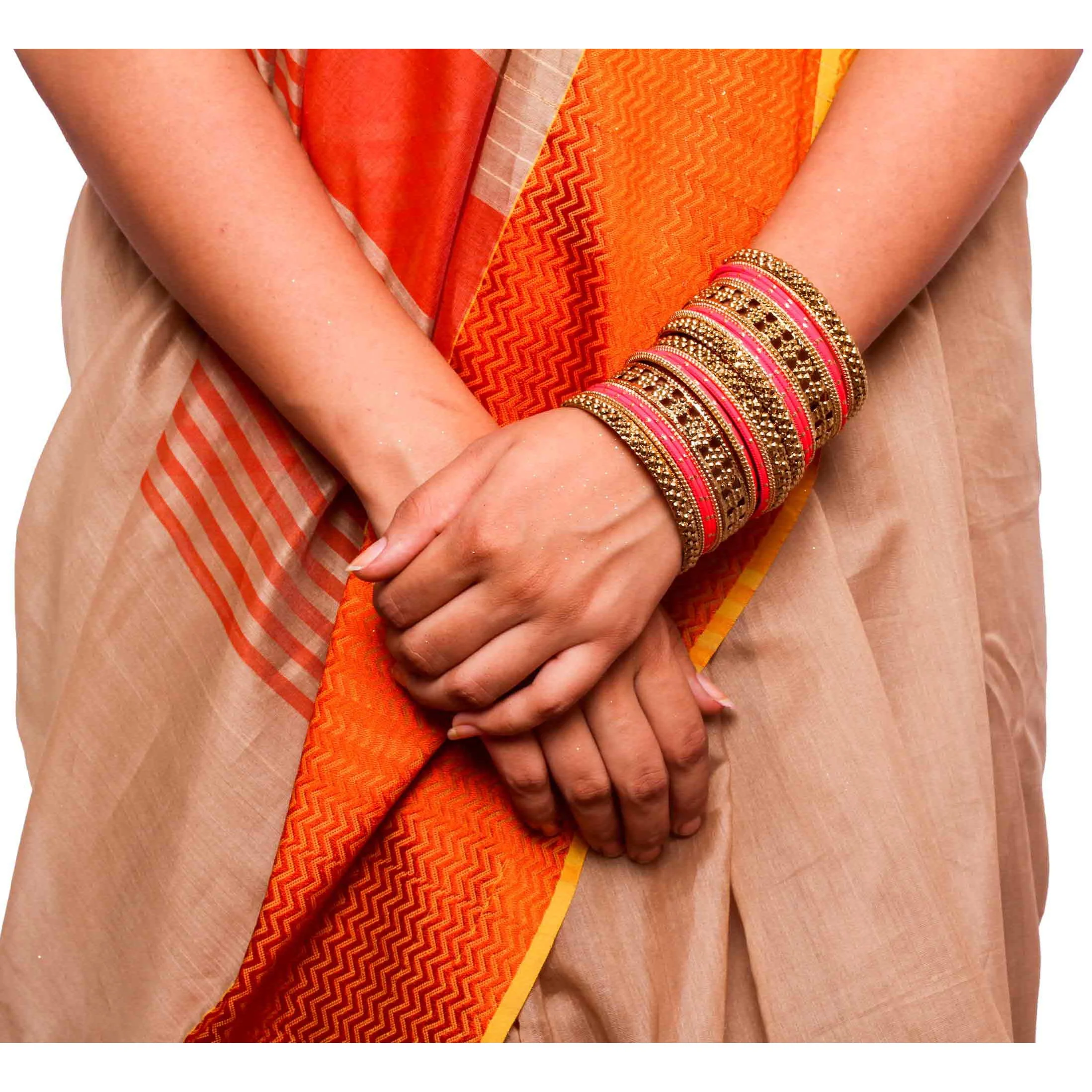 Colored Daily Wear Bangle Set With Flower Jaali Work - Image 5