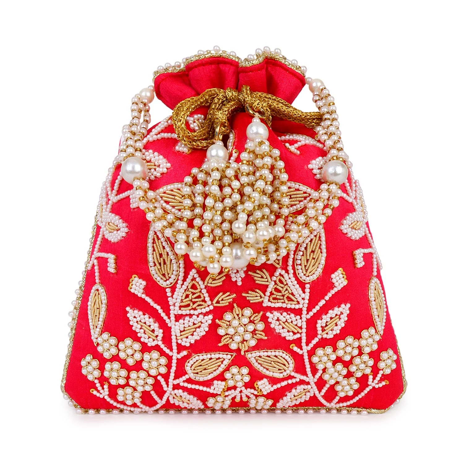 Beaded Pattern Bridal Potli - Image 10