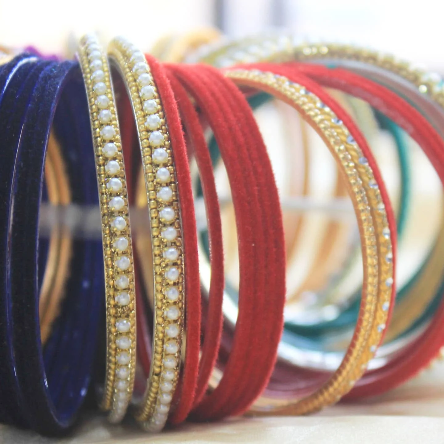 Copy of Mix'N'Match Velvet Bangle Bunch (6 colours) (Plus Size) - Image 5