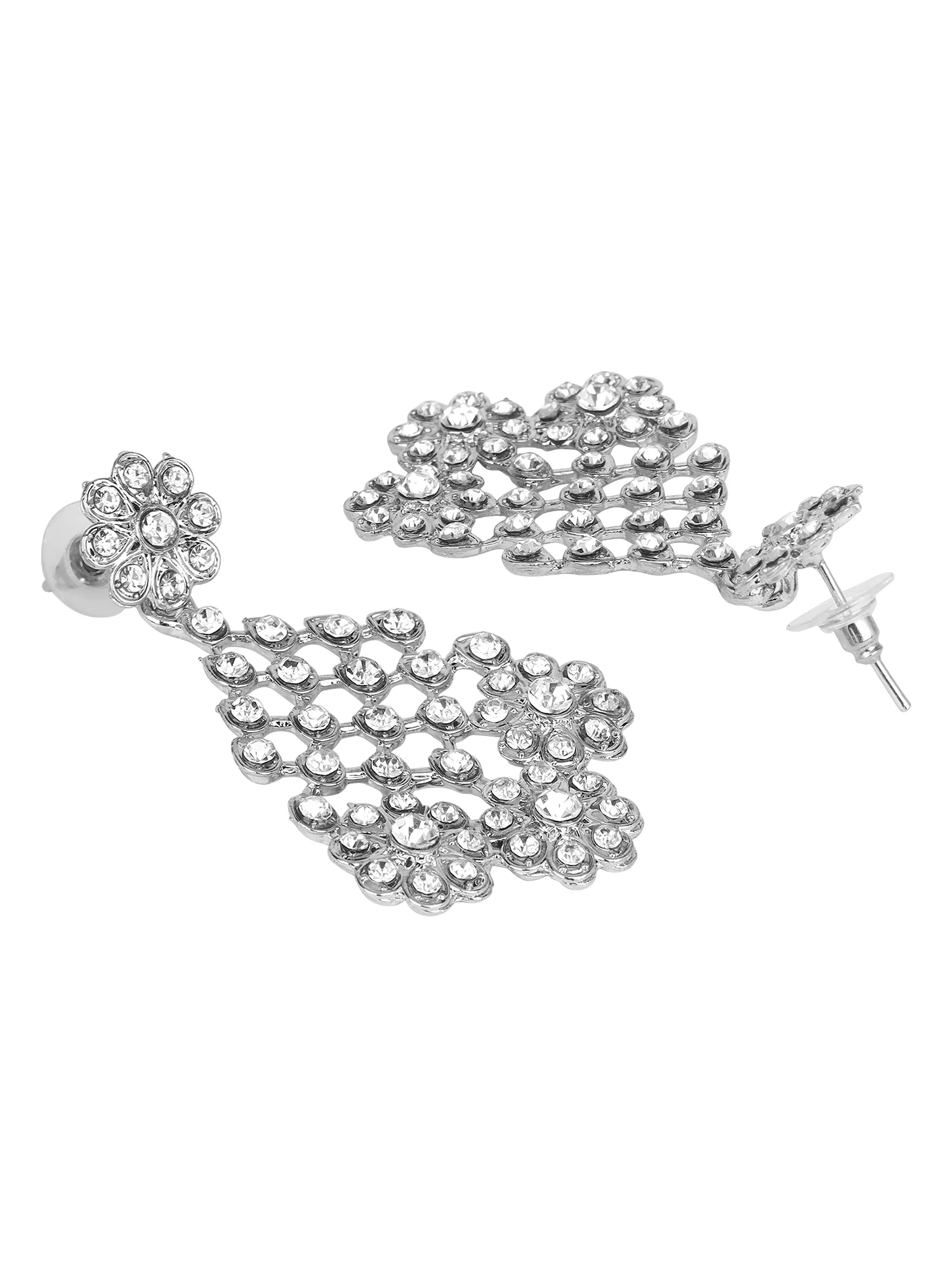 Silver Oxidized Necklace  with Earring and Maang Tikka by Leshya - Image 5