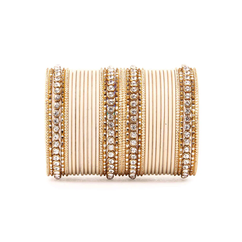 Simple Matte Textured Stone Bangle Set (Plus Size) - Image 3