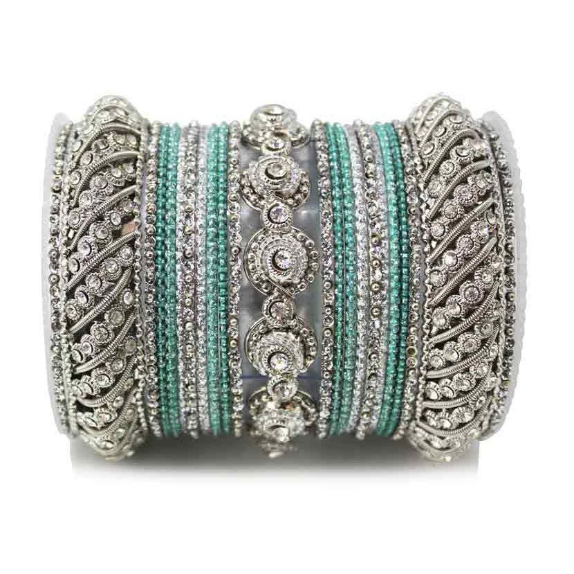 Traditional Colored Textured Bangle Set (Plus Size) - Image 11