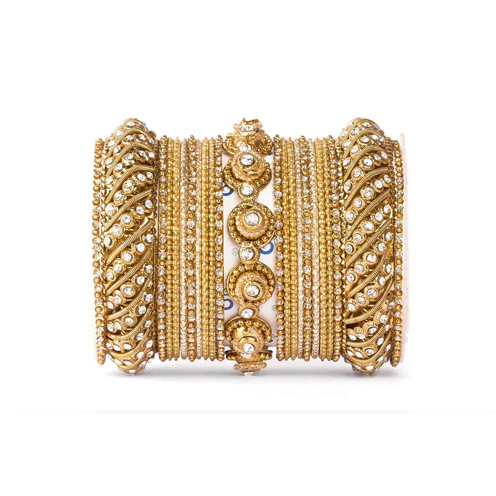Traditional Colored Textured Bangle Set (Plus Size) - Image 7