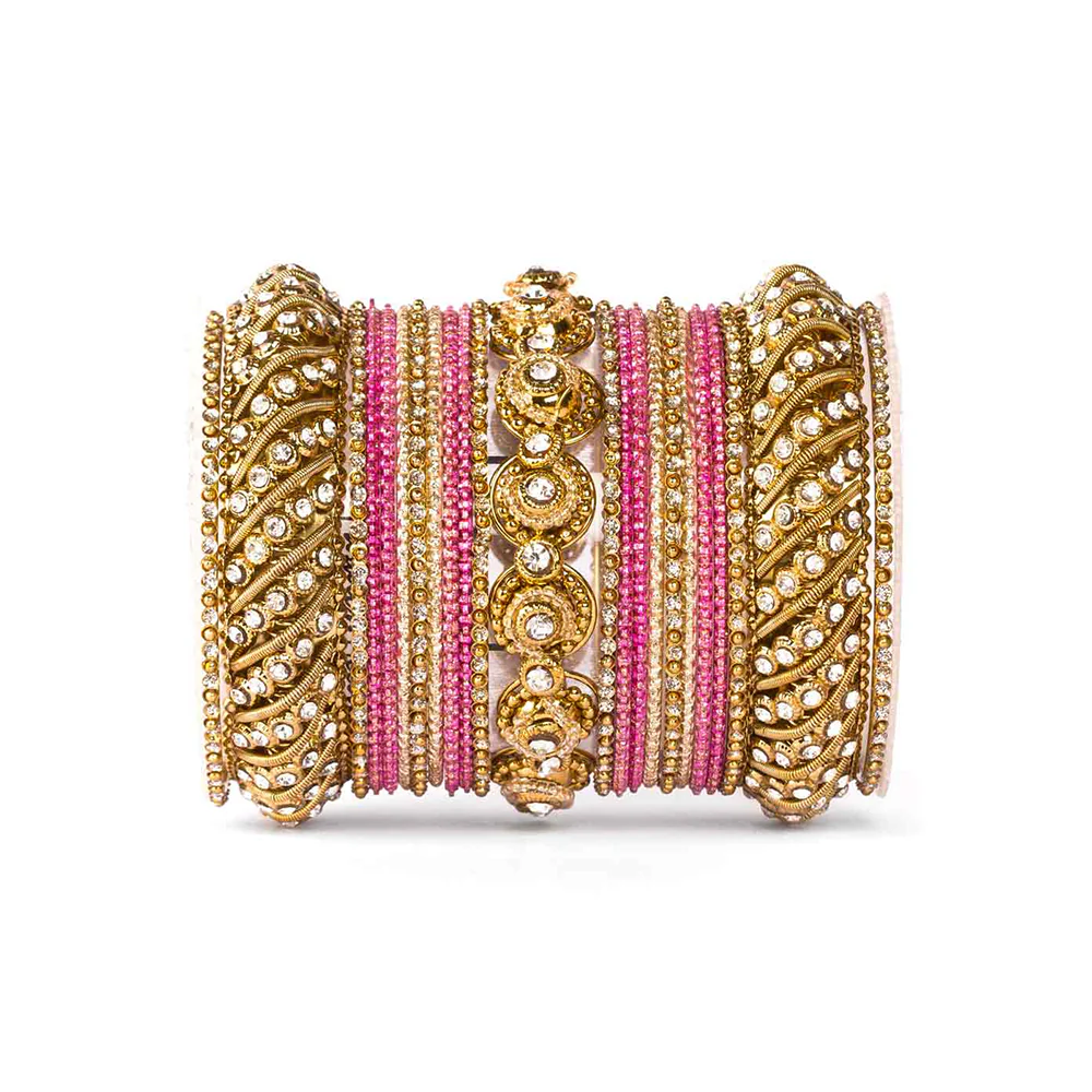 Traditional Colored Textured Bangle Set (Plus Size) - Image 9