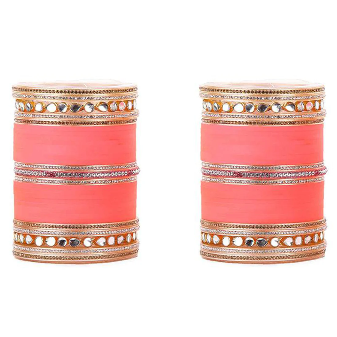 Beautiful Wedding Chura With Mirror Kundan - Image 5