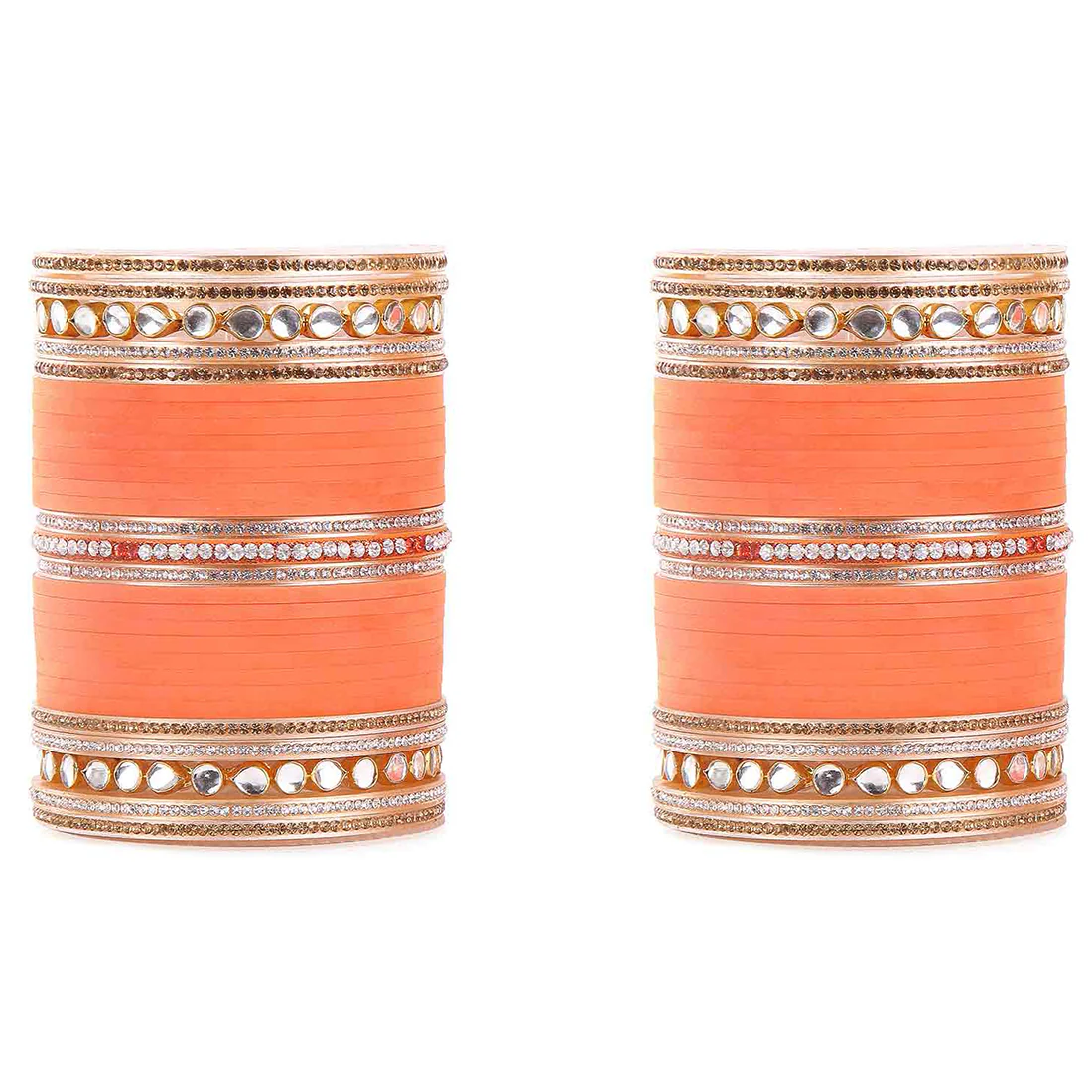 Beautiful Wedding Chura With Mirror Kundan - Image 6