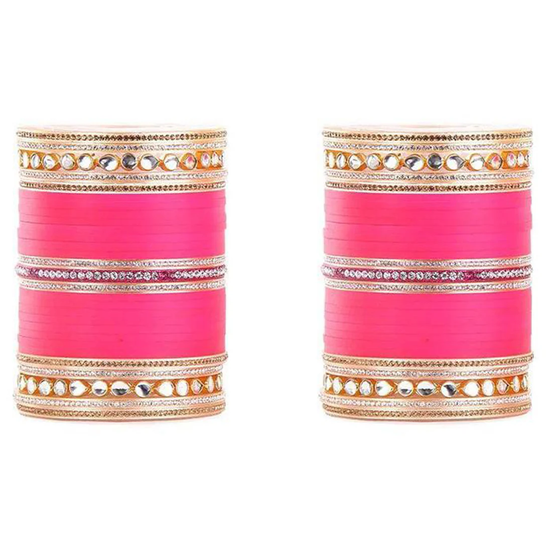 Beautiful Wedding Chura With Mirror Kundan - Image 7