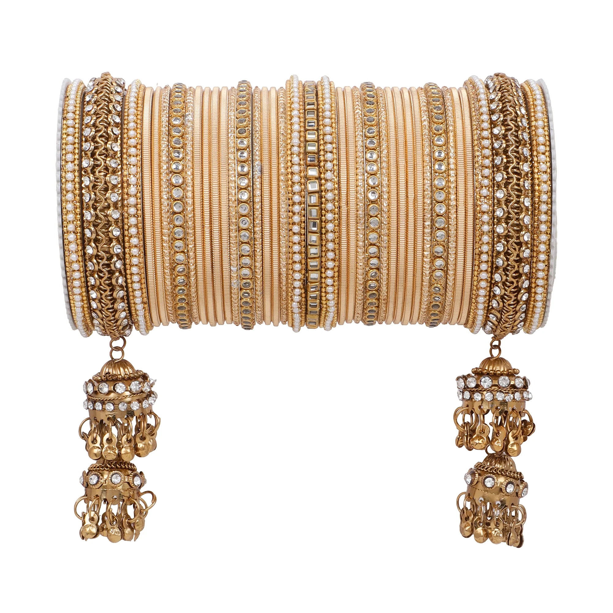 Traditional Jhumki Bangle set by Leshya - Image 13