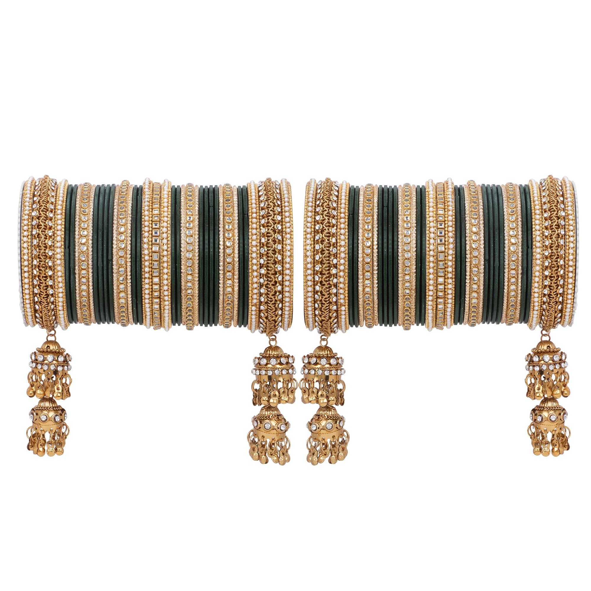 Traditional Jhumki Bangle set by Leshya - Image 15