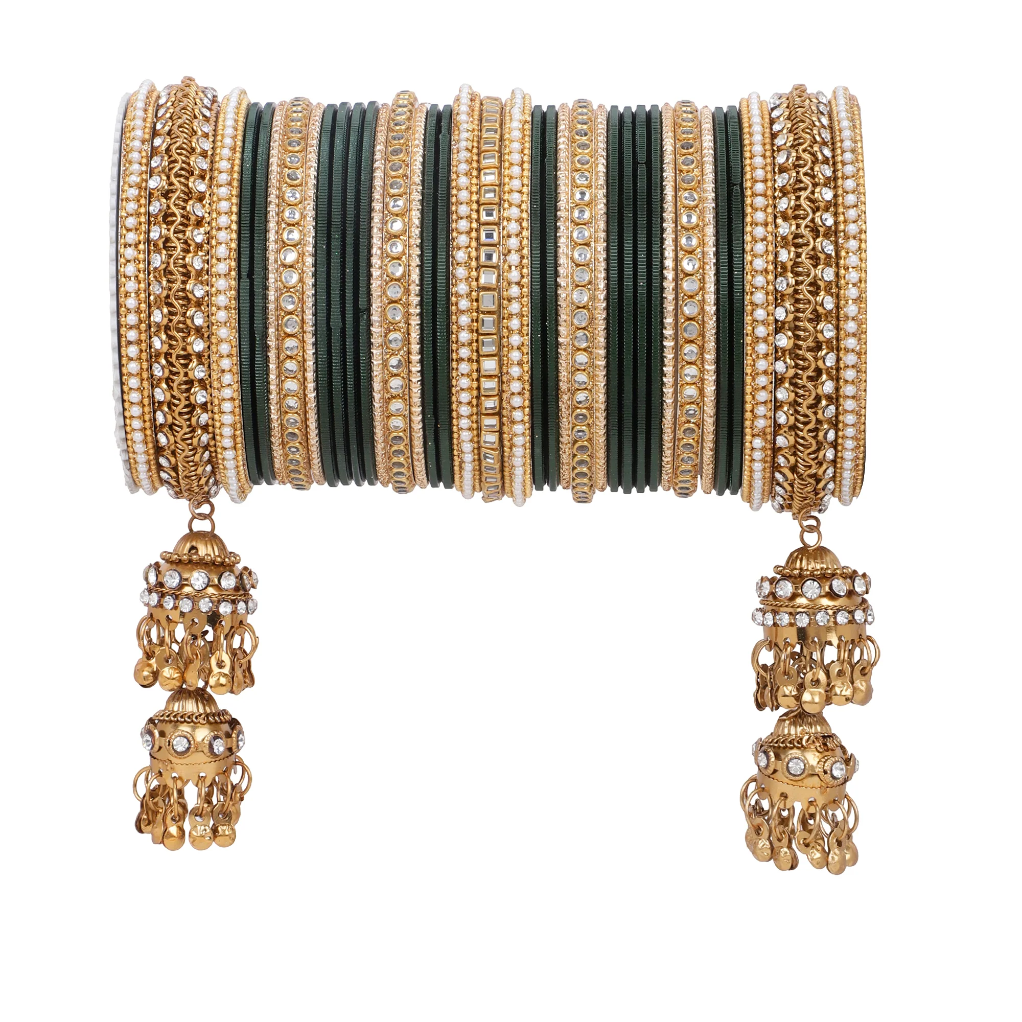 Traditional Jhumki Bangle set by Leshya - Image 16