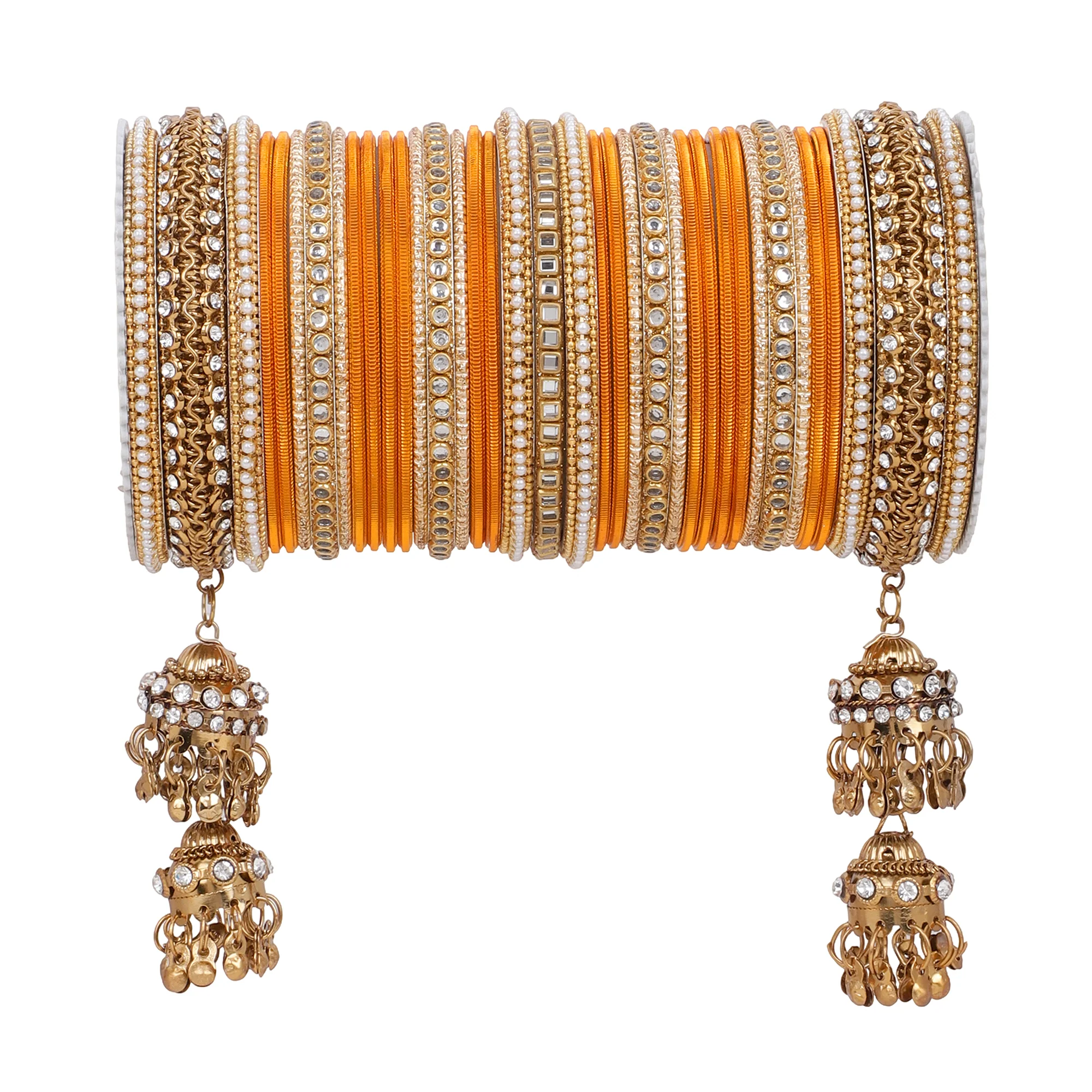Traditional Jhumki Bangle set by Leshya - Image 19