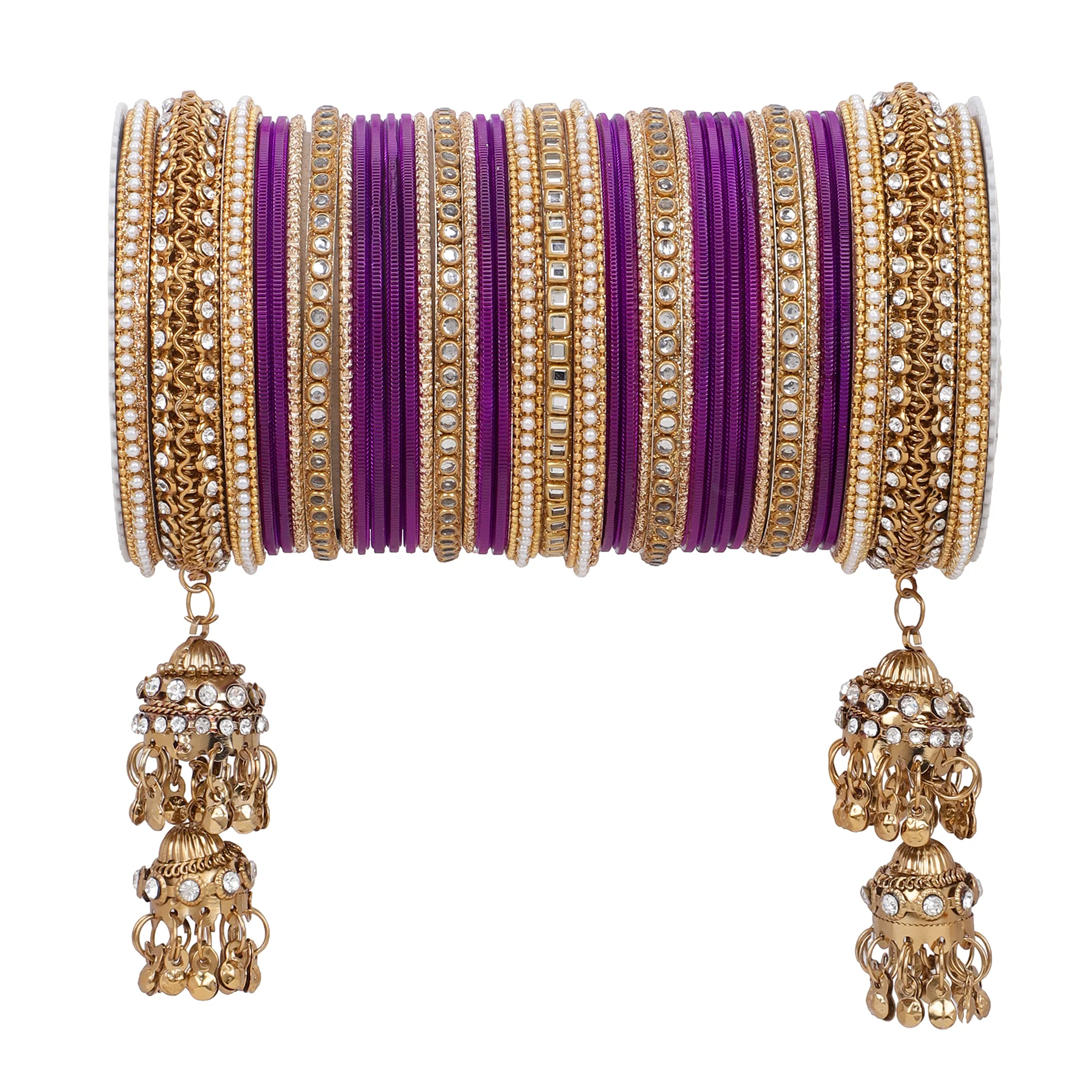 Traditional Jhumki Bangle set by Leshya - Image 21