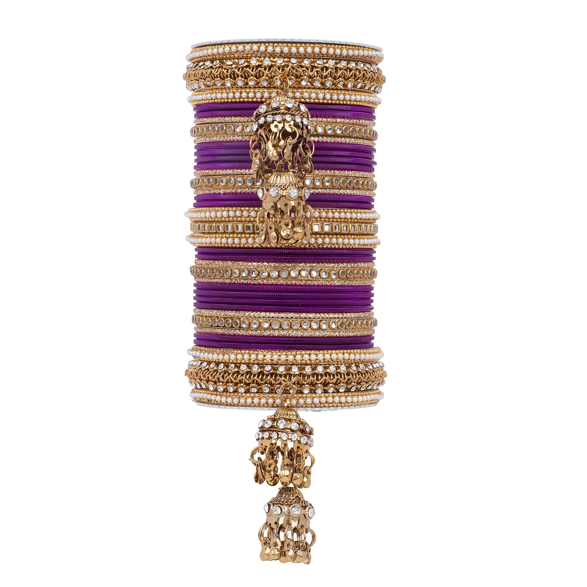 Traditional Jhumki Bangle set by Leshya - Image 22