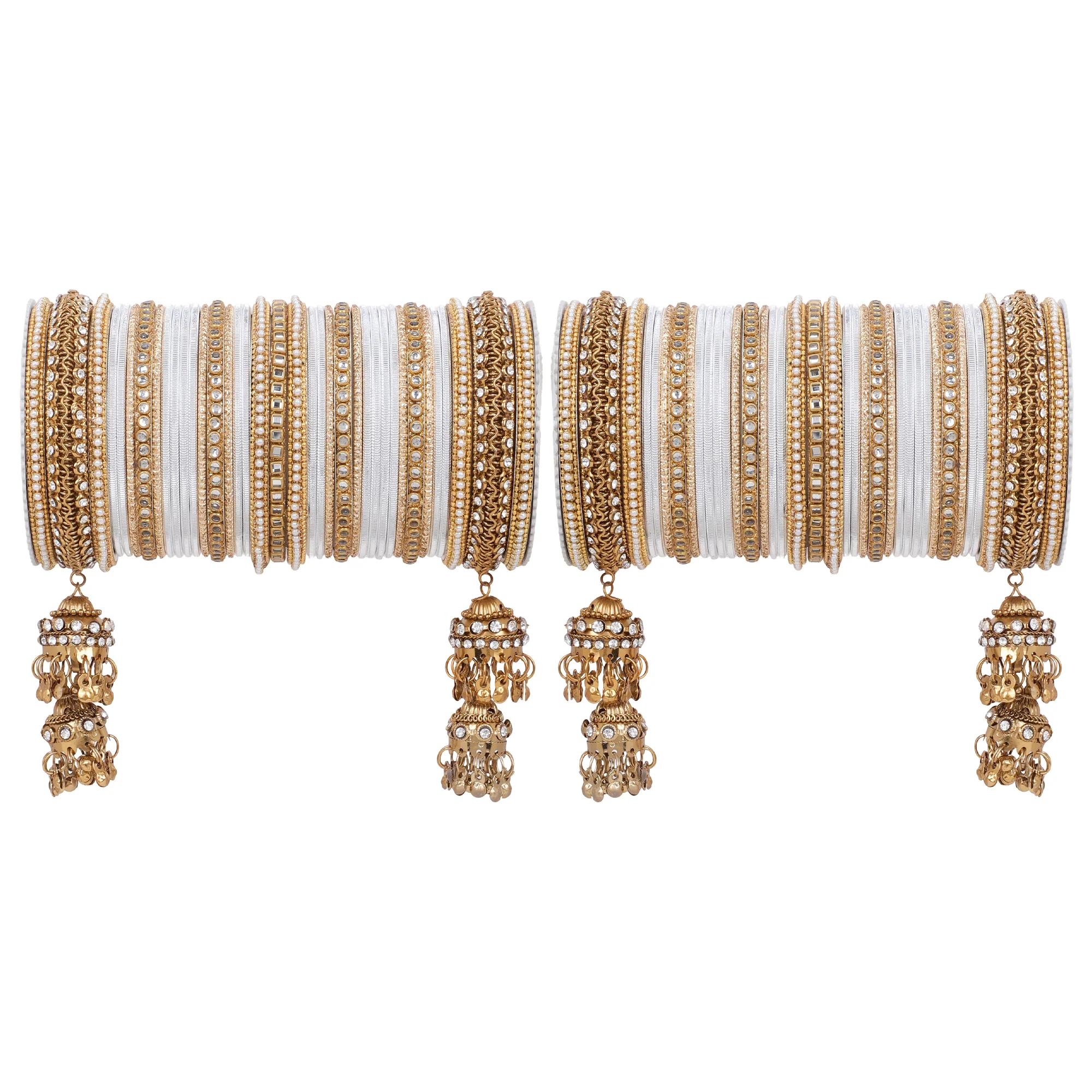Traditional Jhumki Bangle set by Leshya - Image 26
