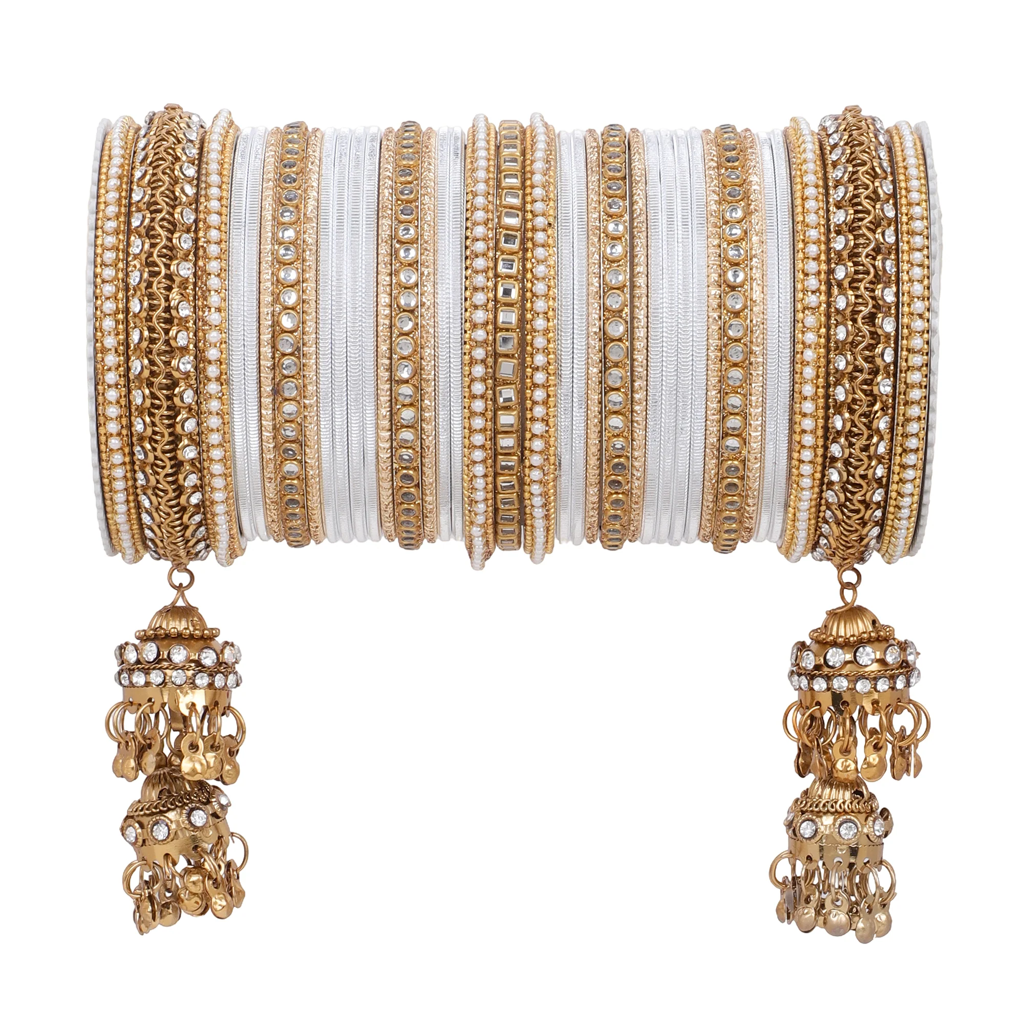 Traditional Jhumki Bangle set by Leshya - Image 28