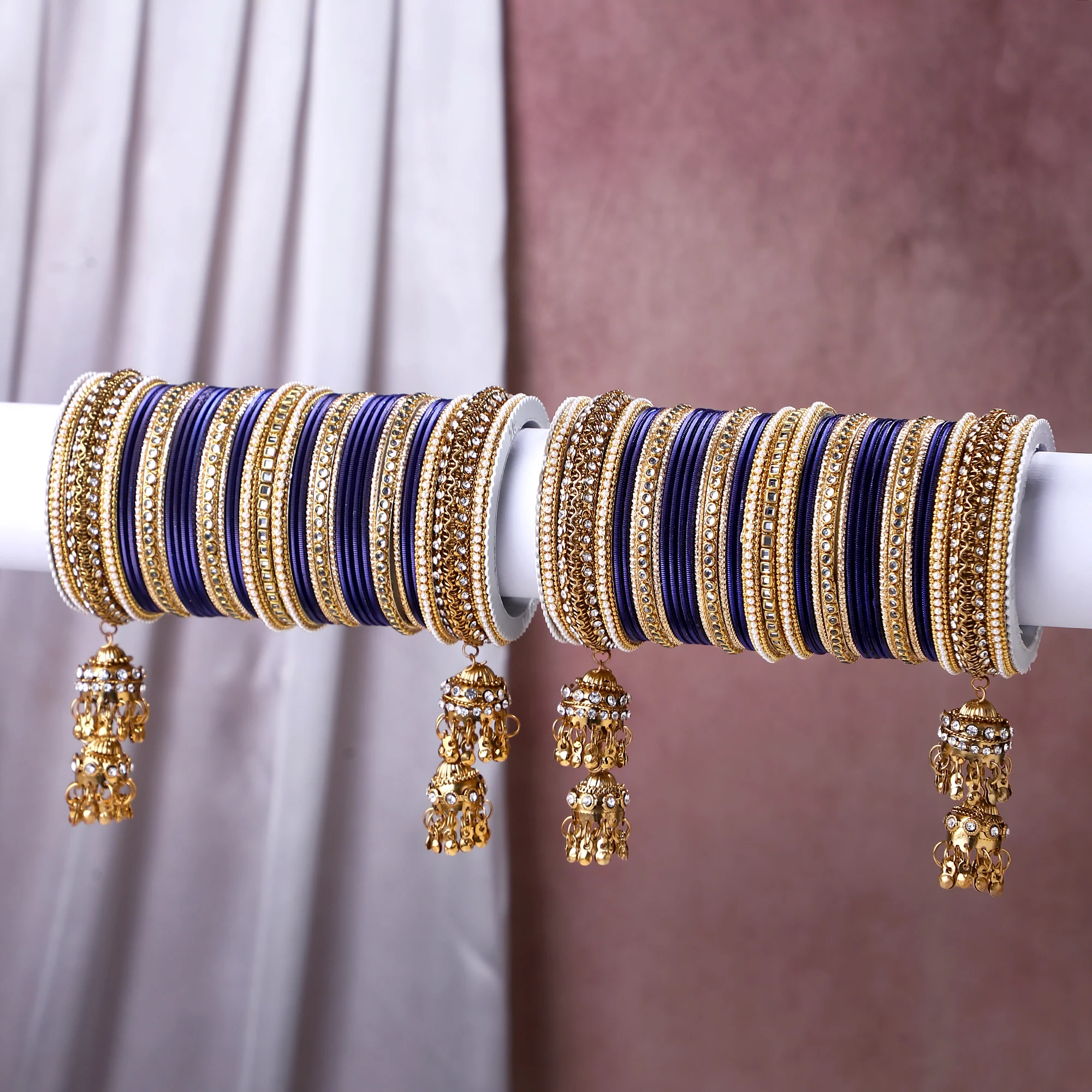 Traditional Jhumki Bangle set by Leshya - Image 4