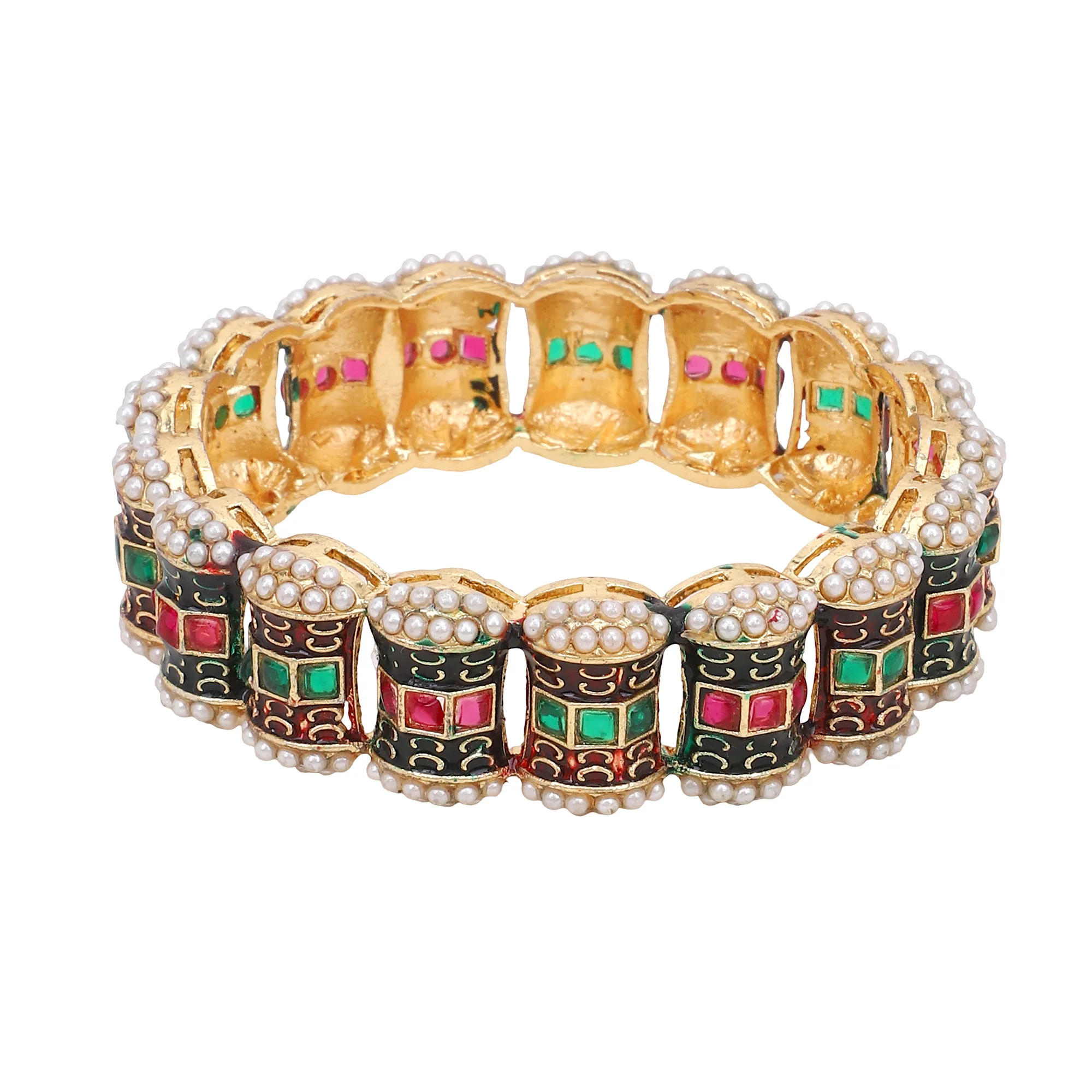 Dailywear Set of 2  Meenakari Bracelets by Leshya - Image 3