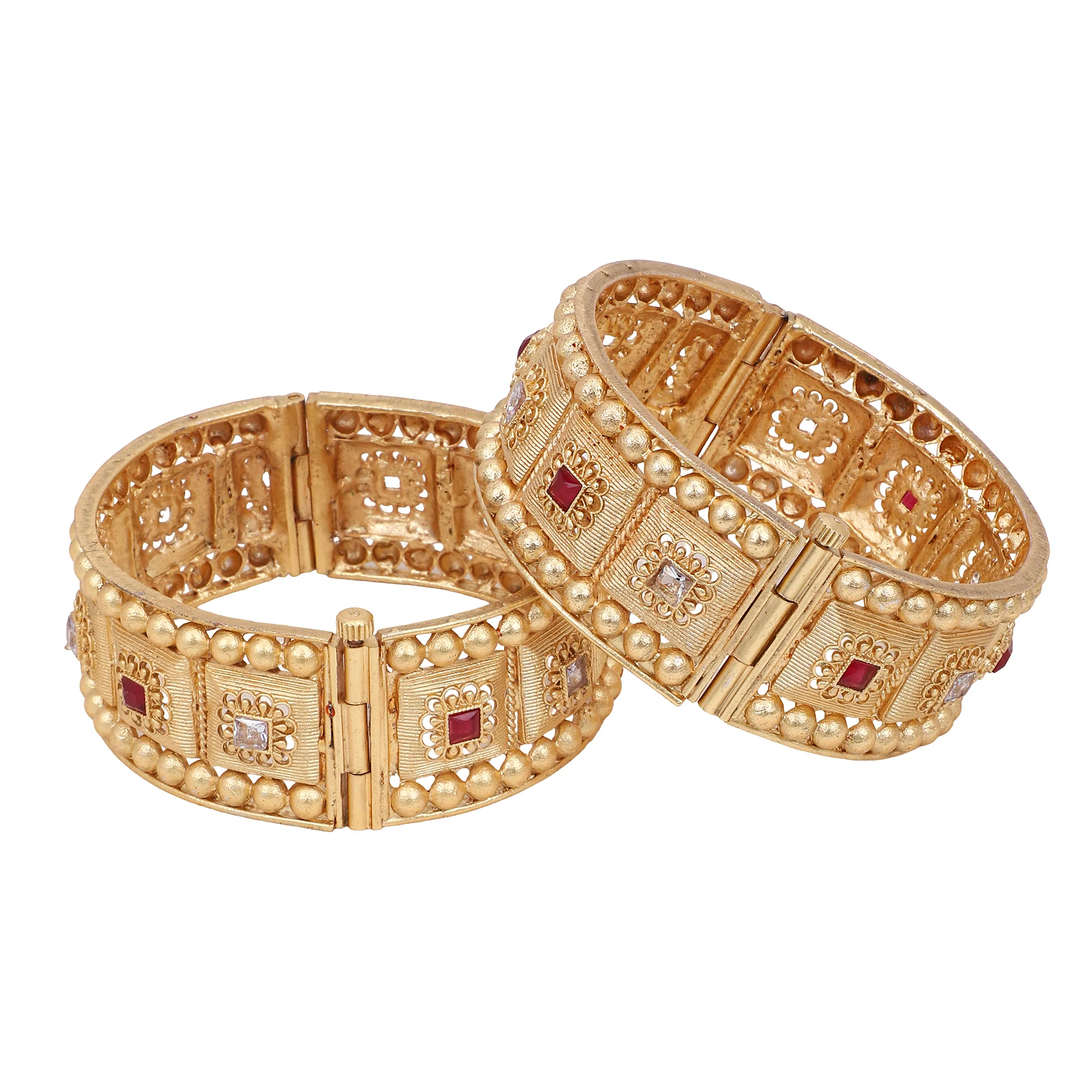 Dailywear Temple Gold Kangan by Leshya - Image 4