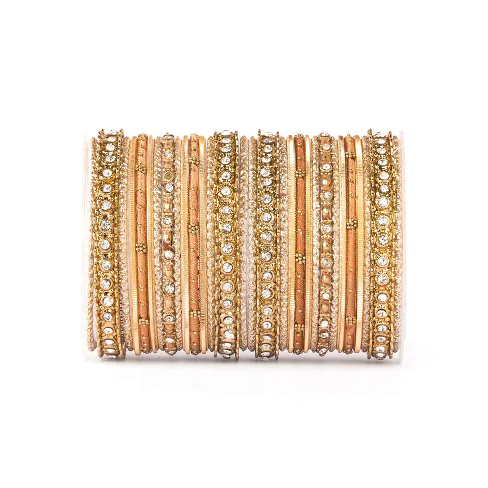 Elegant Colored Thread Bangle Set - Image 3