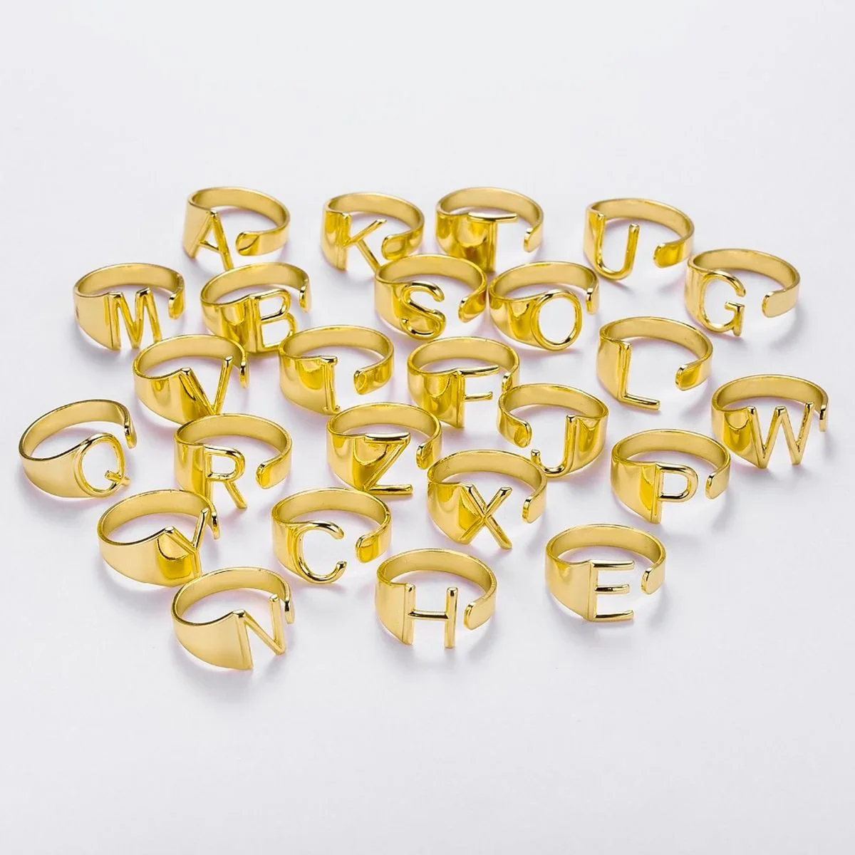 Elegant Alphabet Golden Ring by Leshya - Image 3