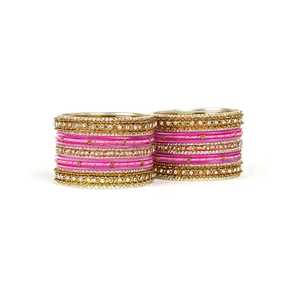 Elegant Colored Thread Bangle Set - Image 11