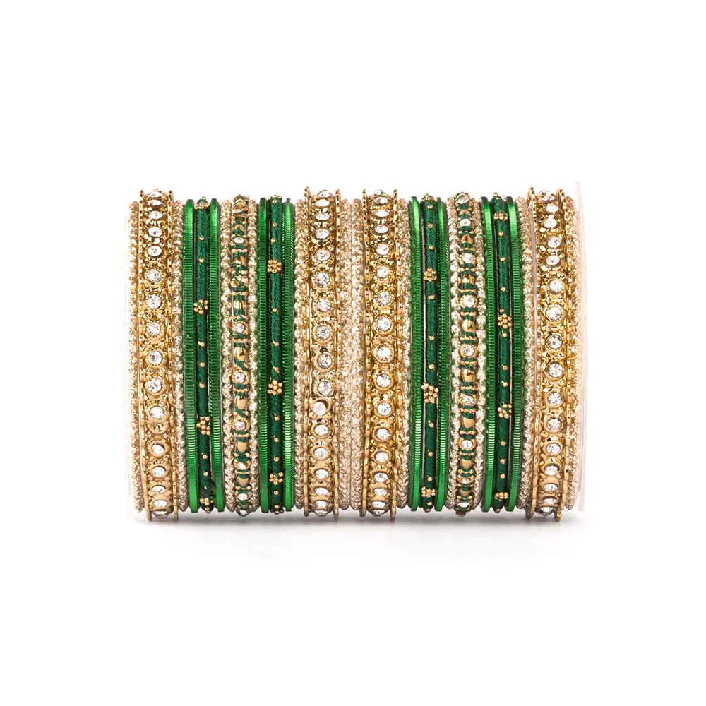 Elegant Colored Thread Bangle Set - Image 9