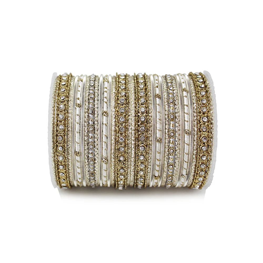 Elegant Colored Thread Bangle Set - Image 14