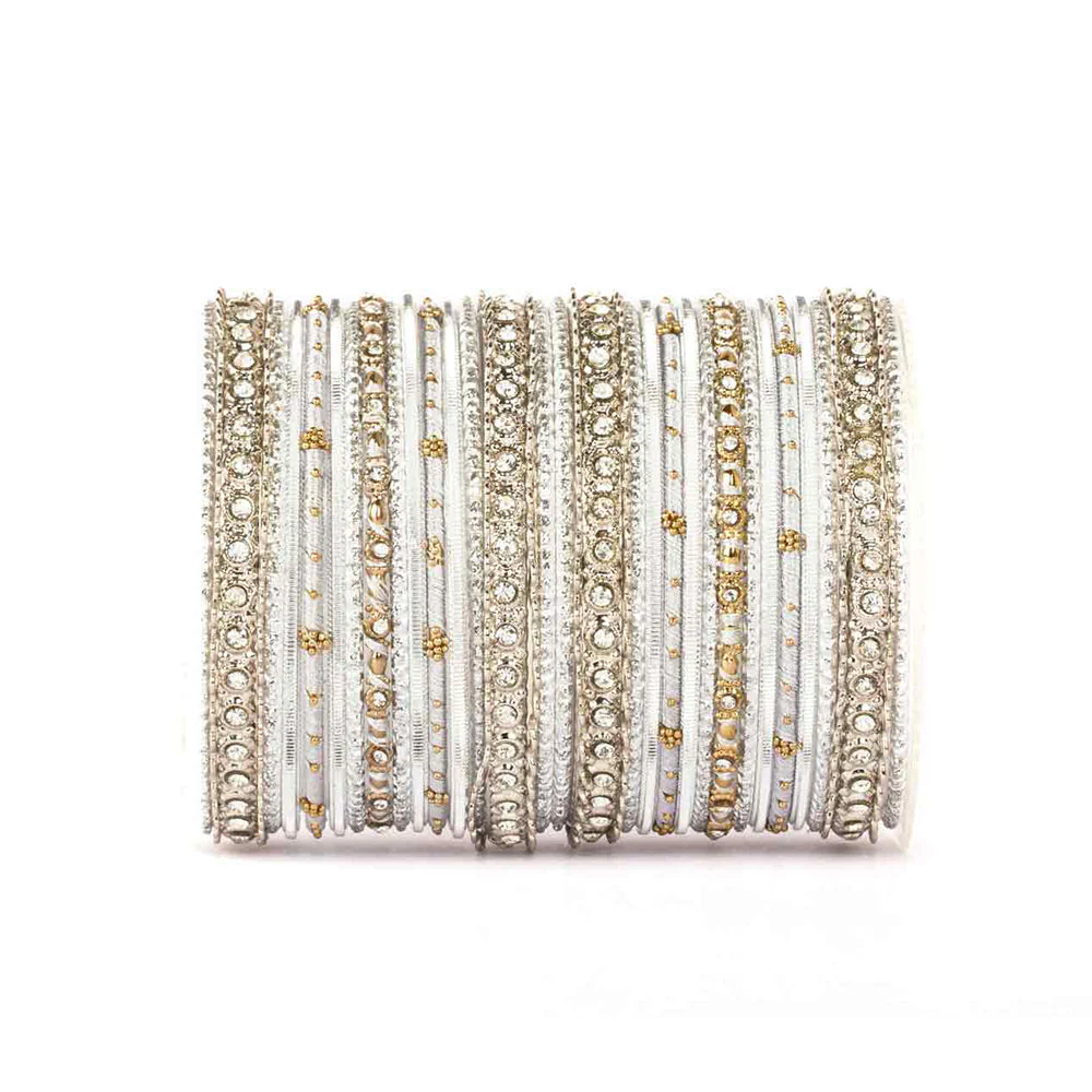Elegant Colored Thread Bangle Set - Image 8