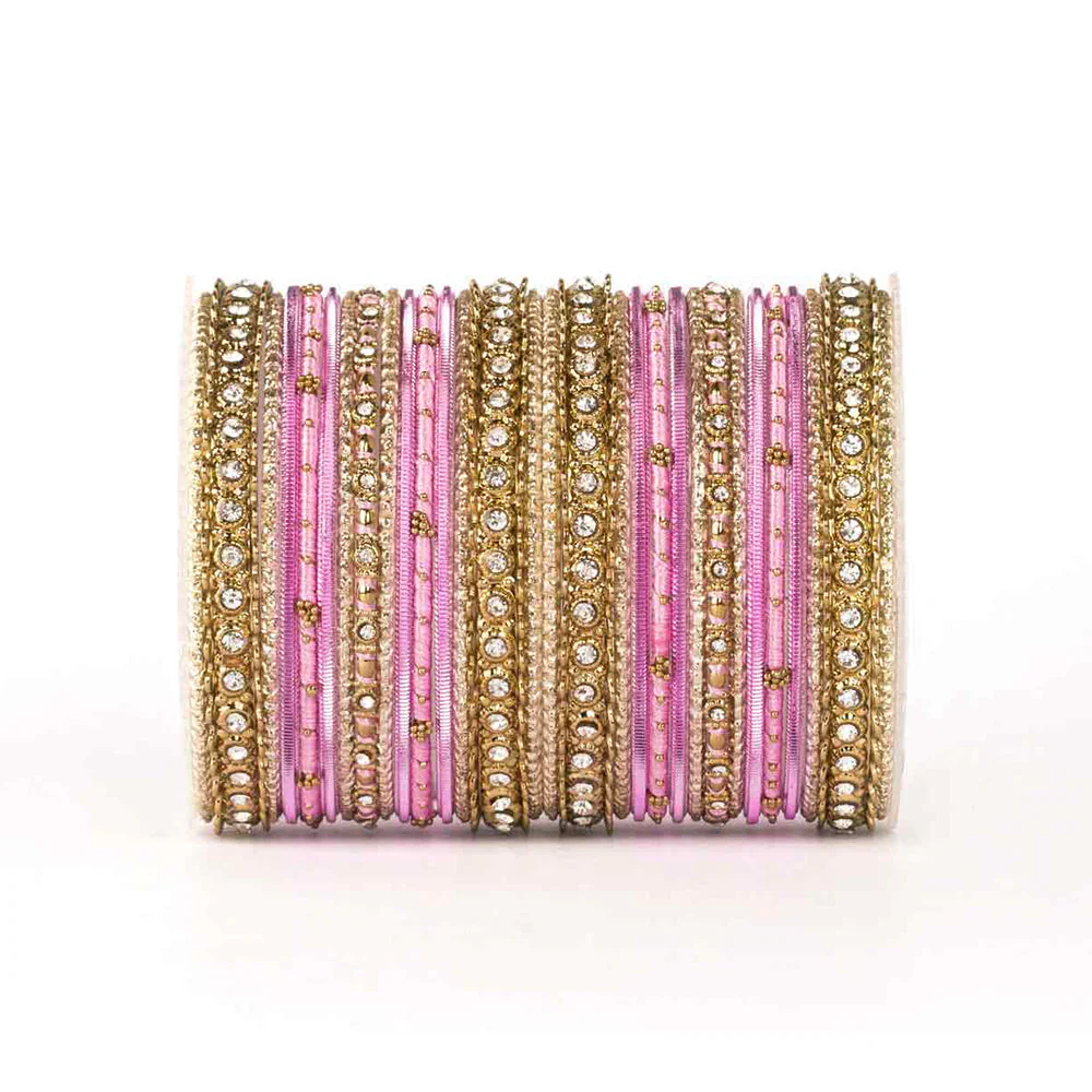 Elegant Colored Thread Bangle Set - Image 11