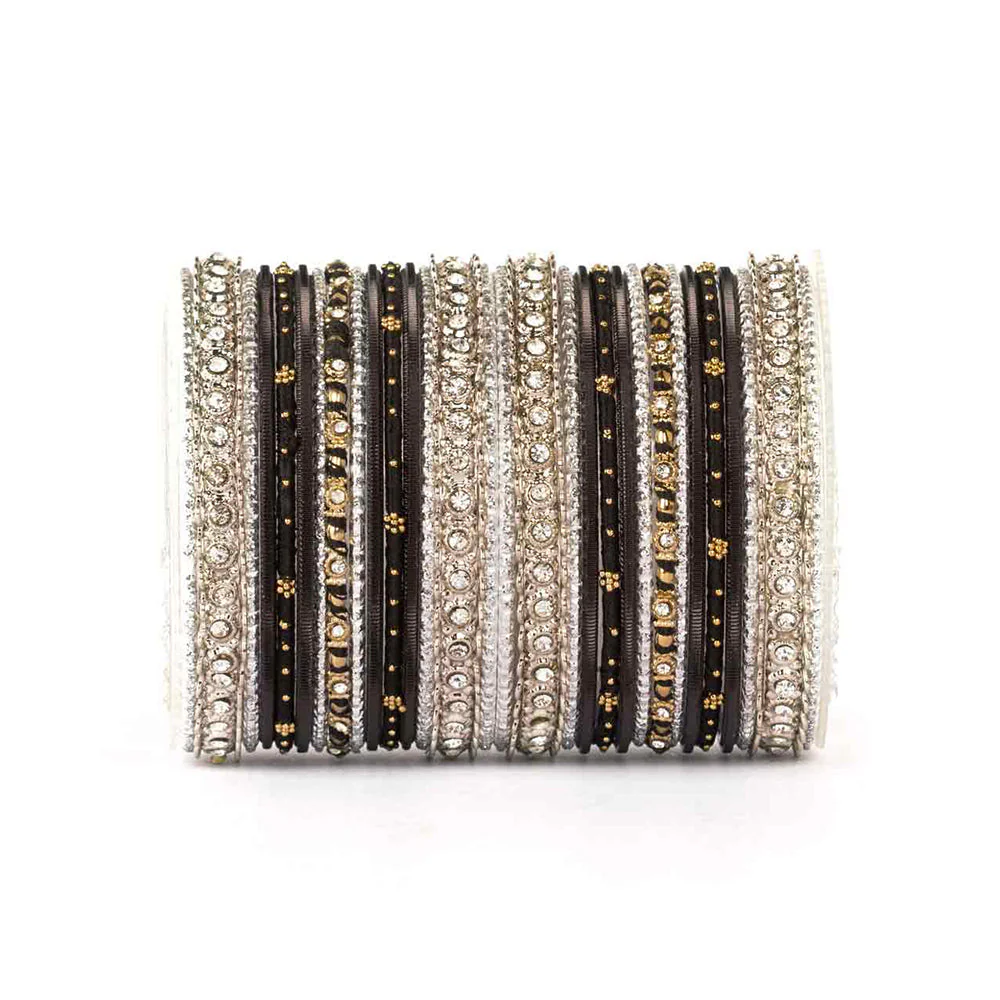 Elegant Colored Thread Bangle Set - Image 8