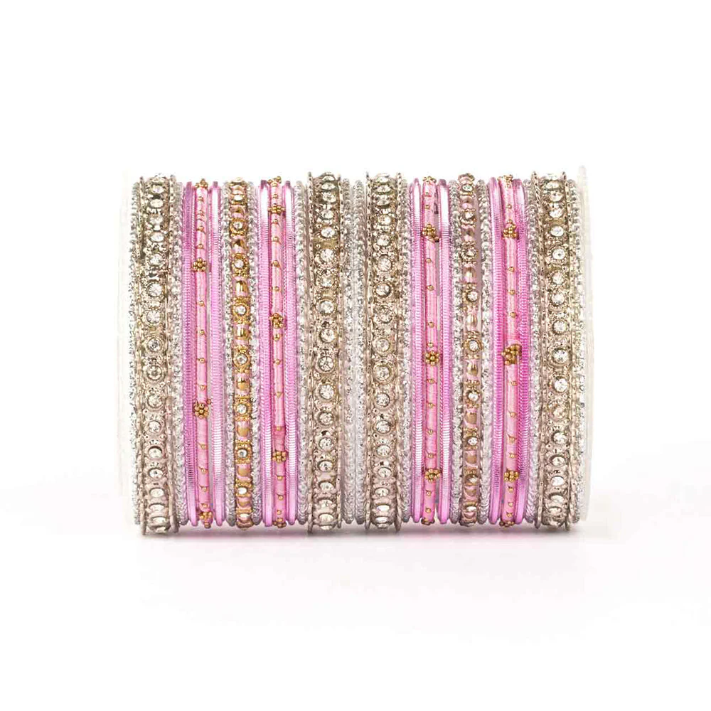 Elegant Colored Thread Bangle Set - Image 12
