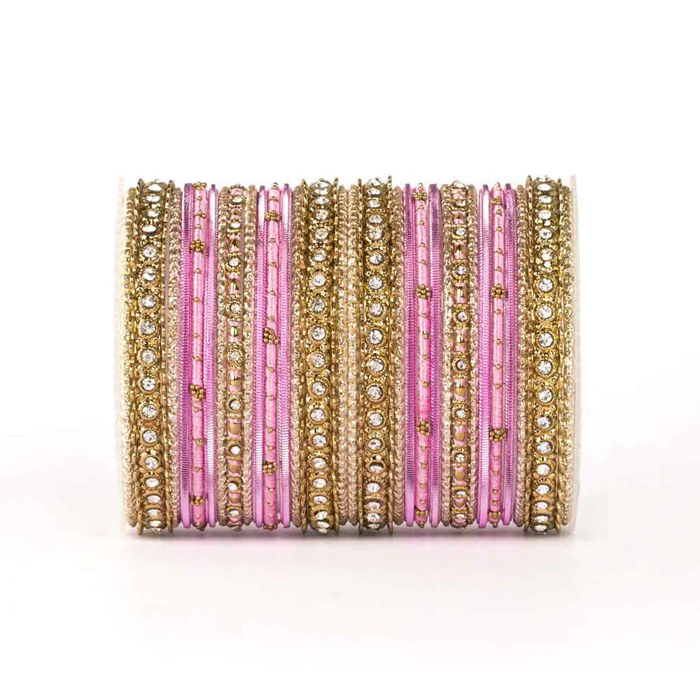 Elegant Colored Thread Bangle Set - Image 10