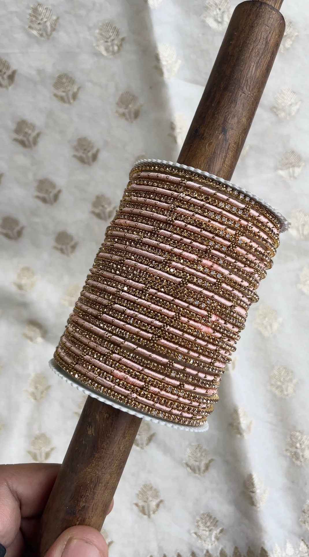 Elegant Colored Thread Bangle Set - Image 10