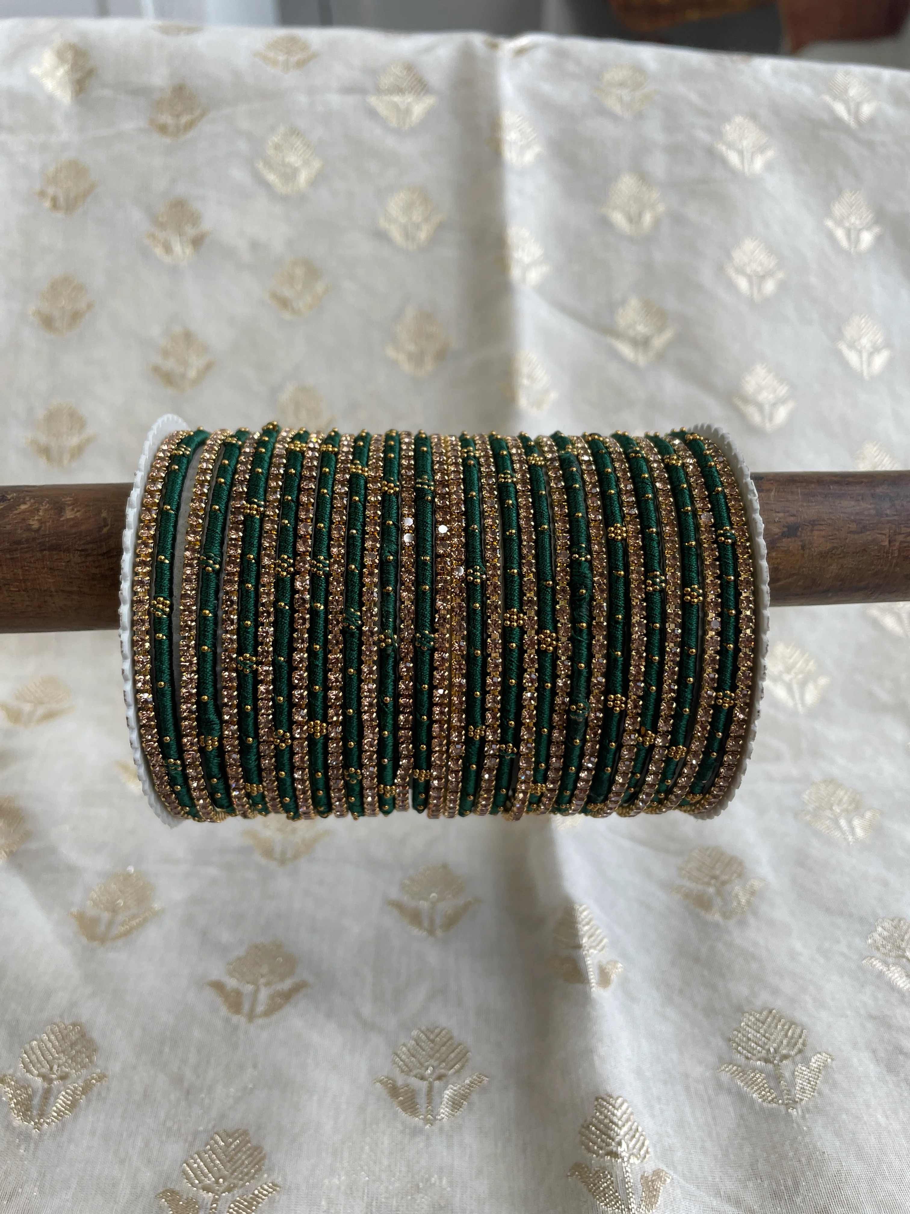Elegant Colored Thread Bangle Set - Image 12